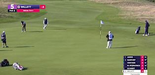 Danny Willett drains huge birdie putt at Carnoustie