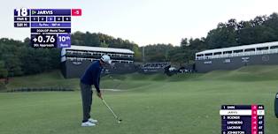 WATCH: Casey Jarvis gains round 1 lead with final birdie