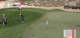 WATCH: Thomas Detry chips in at the 15th