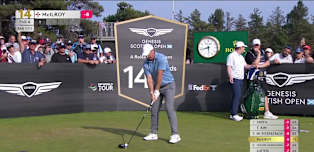 WATCH: Rory McIlroy drives the 14th green