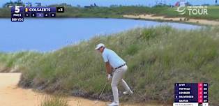 Nicolas Colsaerts produces excellent up and down for birdie at the fifth
