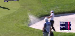 WATCH: Thomas Detry holes out from the bunker