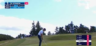 WATCH: Henrik Stenson's approach to the first