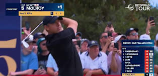 Rory McIlroy makes his first birdie of second round at fifth