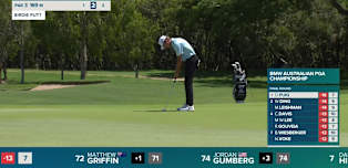 David Puig holes monster birdie putt at the eighth