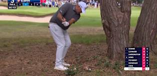 Thomas Bjørn produces brilliant recovery to engineer birdie at the third