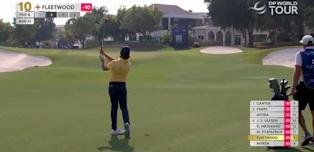 Tommy Fleetwood sets up birdie at the tenth