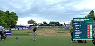 Matthew Griffin goes close at the 17th