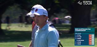 David Puig throws dart at the 13th