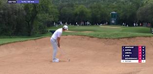 Kristoffer Reitan hits sensational bunker shot at the 6th Hole