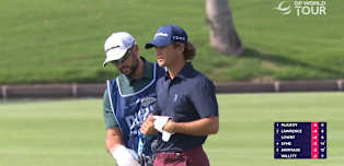 Angel Ayora sets up first eagle on the course at the tenth