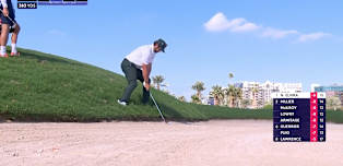 Nacho Elvira produces brilliant approach from fairway bunker