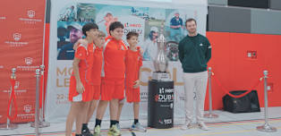 Young star Nicolai Højgaard inspires students on Hero Dubai Desert Classic Trophy Tour