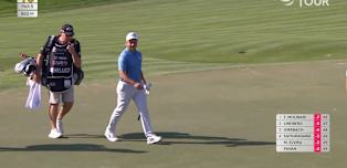 David Micheluzzi chips in for eagle at the tenth