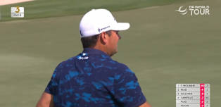 Patrick Reed birdies the third to join the lead