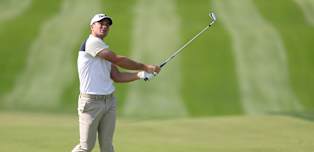 Viktor Hovland delighted with second round in Dubai despite swing issues