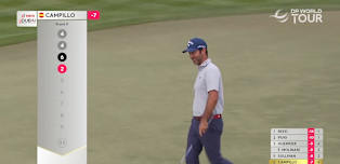 Jorge Campillo drains monster birdie putt at the fourth