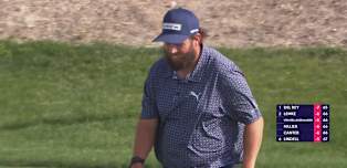 WATCH | Andrew Johnston's putt gives its feet a good wipe in Bahrain