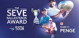 Marco Penge wins the 2025 Seve Ballesteros Award