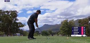 WATCH: Patrick Reed eagles par-five fifth to move into the red