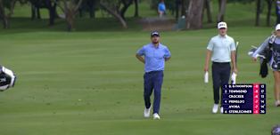 WATCH | Brandon Robinson Thompson holes out for eagle at the 13th