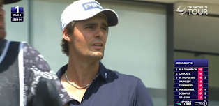 Hugo Townsend drives first green