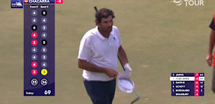 Defending champion Eugenio Chacarra birdies ninth to claim clubhouse lead on day two in India