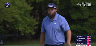 WATCH | Andrew Johnston saves par at the treacherous fifth
