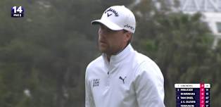 WATCH: Leader Mikael Lindberg makes second straight birdie