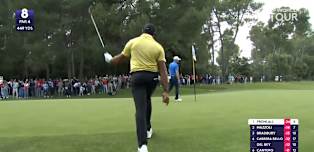 Yurav Premlall chips in for bonus birdie at the eighth