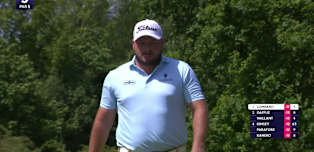 WATCH | Zander Lombard holes 33-footer for eagle