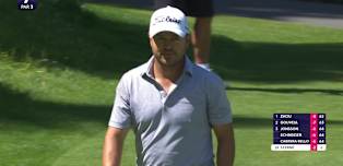 Richard Sterne rolls the rock from 32ft for birdies at seventh 