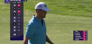 Kipp Popert, G4D star, makes long-range birdie putt at 12th