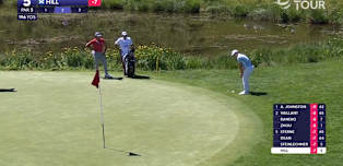 WATCH: Calum Hill makes chip-in birdie at the fifth