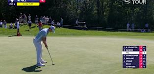 WATCH: Calum Hill eagle closes out front nine with eagle to climb to the top