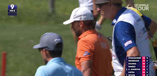 Joost Luiten throws a dart at the ninth to become co-leader