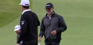 WATCH | Paul Waring holes out from the sand for eagle