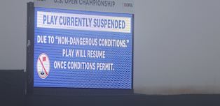 Heavy fog suspends U.S. Open on day one at Shinnecock Hills