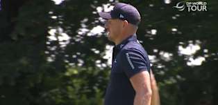 WATCH | Matt Wallace chips in for birdie at the ninth to break course record