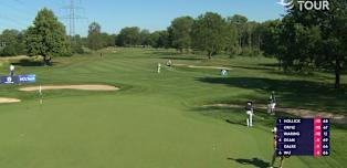 WATCH: Rasmus Neergard-Petersen chips in for birdie