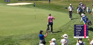 Oihan Guillamoundeguy holes out for birdie