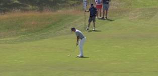 WATCH | Adam Scott makes a hole-out birdie at the second