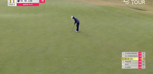 WATCH: Min Woo Lee walks it in at the 11th