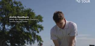 Commonwealth Games swimmer Archie Goodburn shares his inspirational story at the Genesis Scottish Open