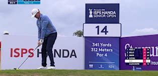 WATCH | Ernie Els drives to ten feet at the par-four 14th
