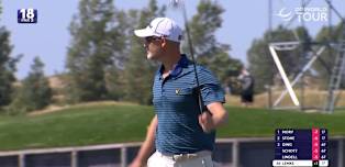 WATCH | Niklas Lemke makes 35-footer on the last