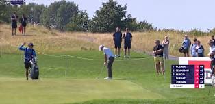 WATCH | Félix Mory spins his ball into the pin on the 14th