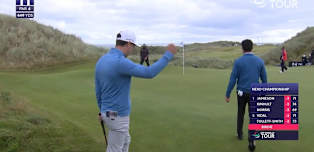 WATCH: Matthew Jordan regains share of the lead with unlikely birdie