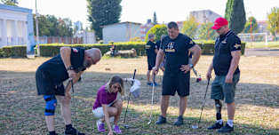 Golf equipment gathered at The Belfry supporting 'You Can' rehabilitation programme for injured Ukrainians