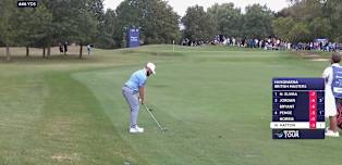 WATCH | Tyrrell Hatton clatters the pin at the 11th